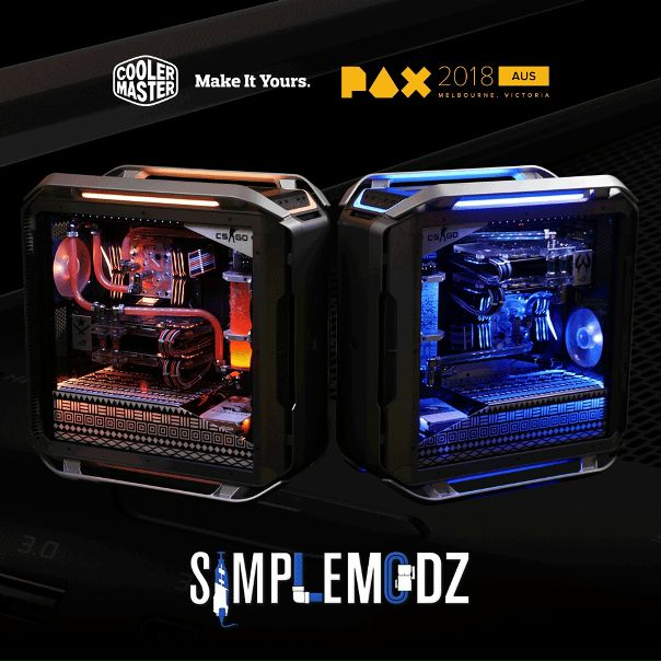 Игровые модули Cooler Master, тематические сборки Cosmos C700P и моддинги от SimpleModz, и многое другое на PAX Australia 2018! Узнайте больше  #PAXAUS2018 #PAXAUSCoolerMaster #RTX2080