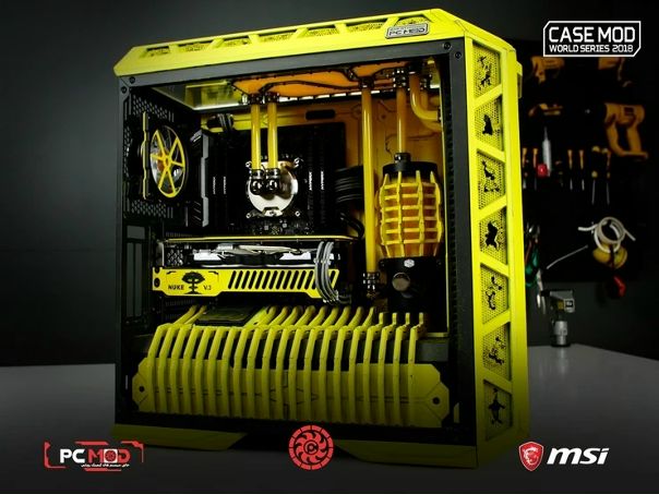 Встречайте проект PROJECT NUKE V.3 от PC MOD TV. Желтый MasterCase H500P очень даже к лицу